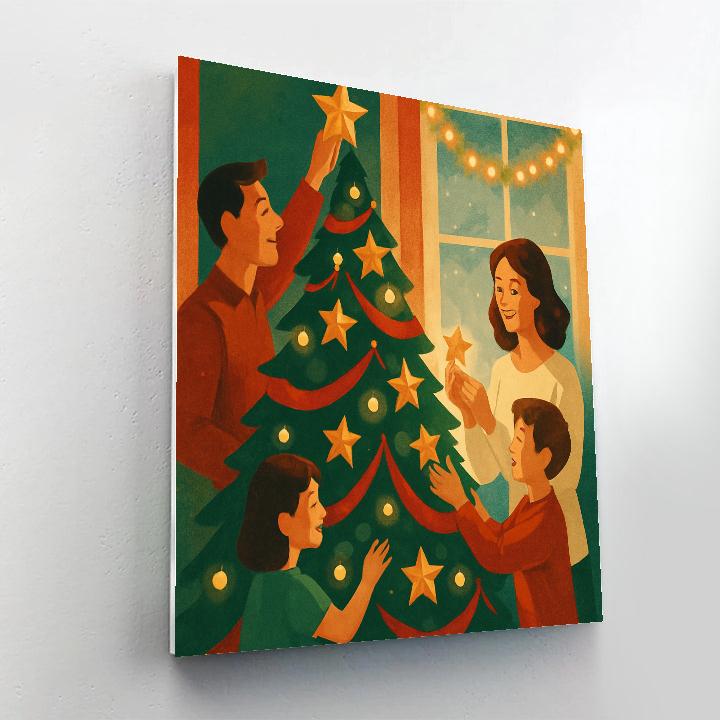 Twinkling Tree Trimmers painting number kit