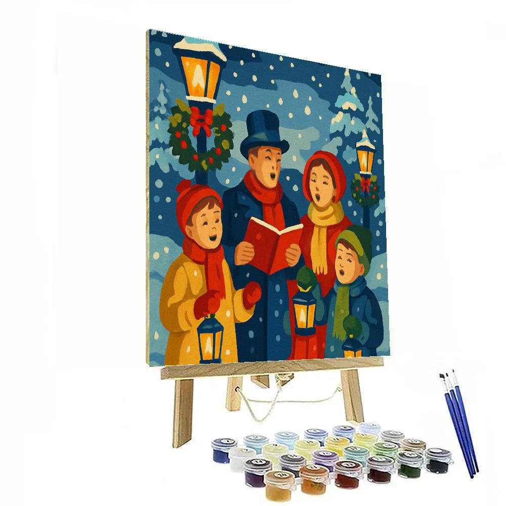 Festive Lantern Procession Number painting