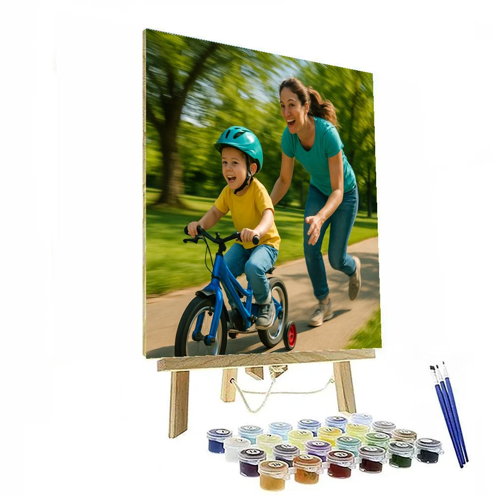 Bike Ride Training Wheels Paint by numbers art