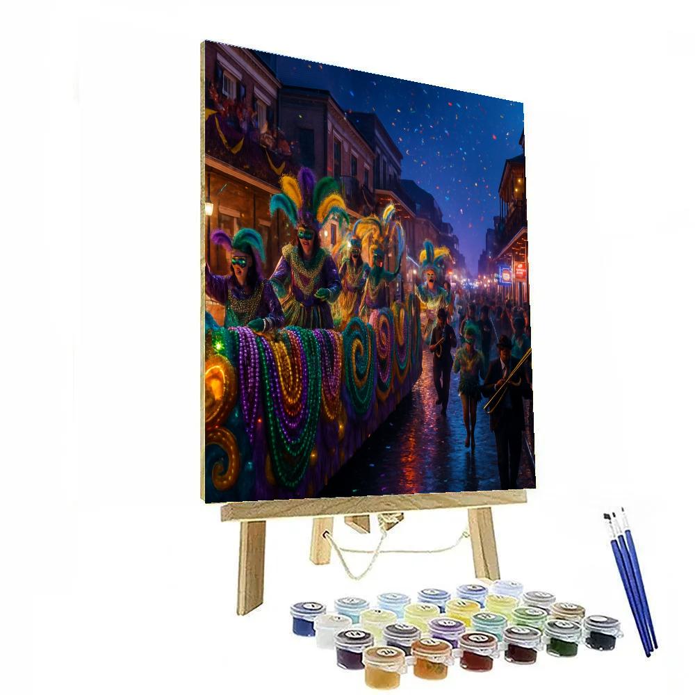 Mardi Gras Parade In New Orleans French Quarter Painting by numbers kit