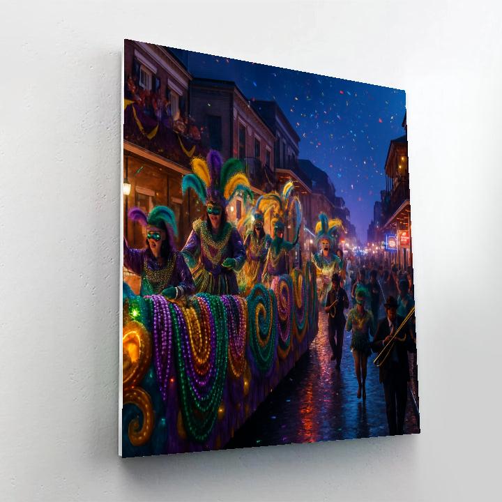 Mardi Gras Parade In New Orleans French Quarter Painting by numbers kit