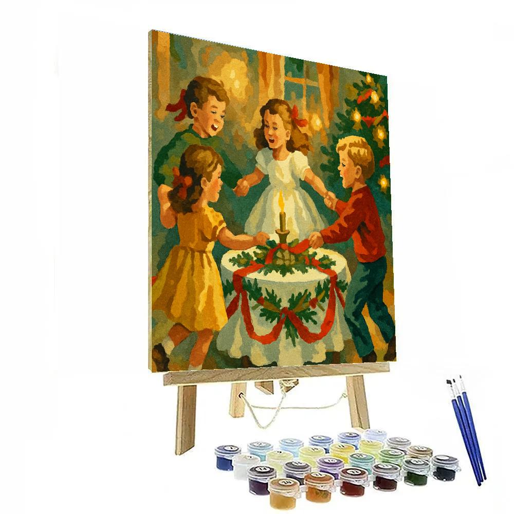 Festive Ribbon Dance Paint by numbers art