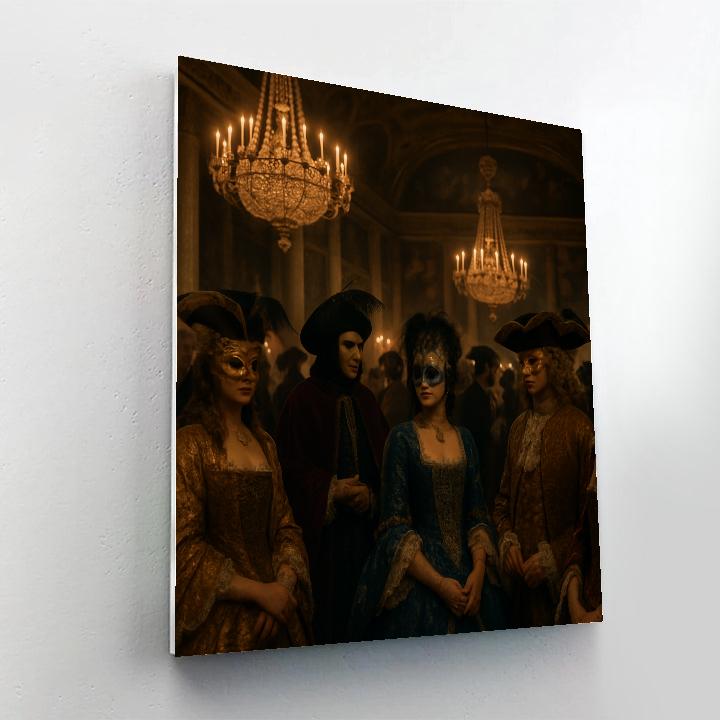 Venice Carnival Masked Ball In Palazzo Ducale paint by number