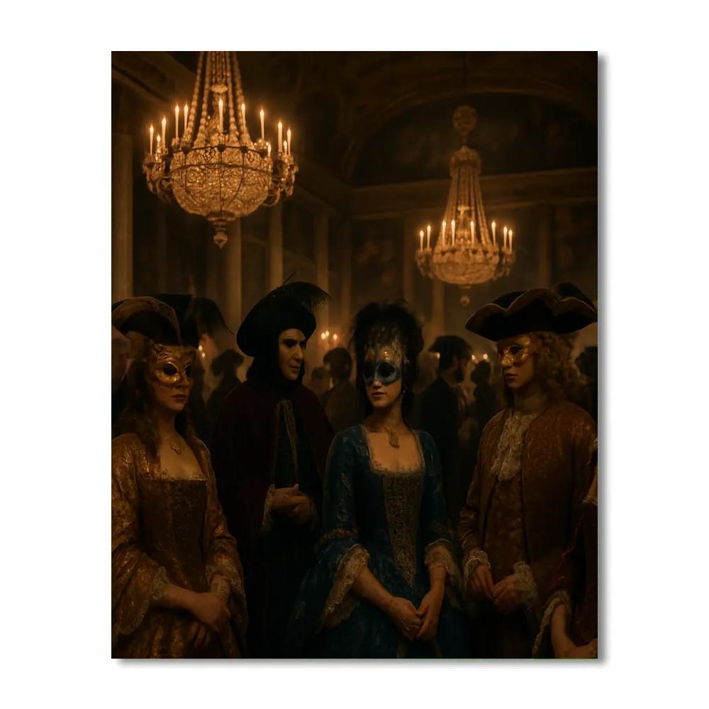 Venice Carnival Masked Ball In Palazzo Ducale paint by number