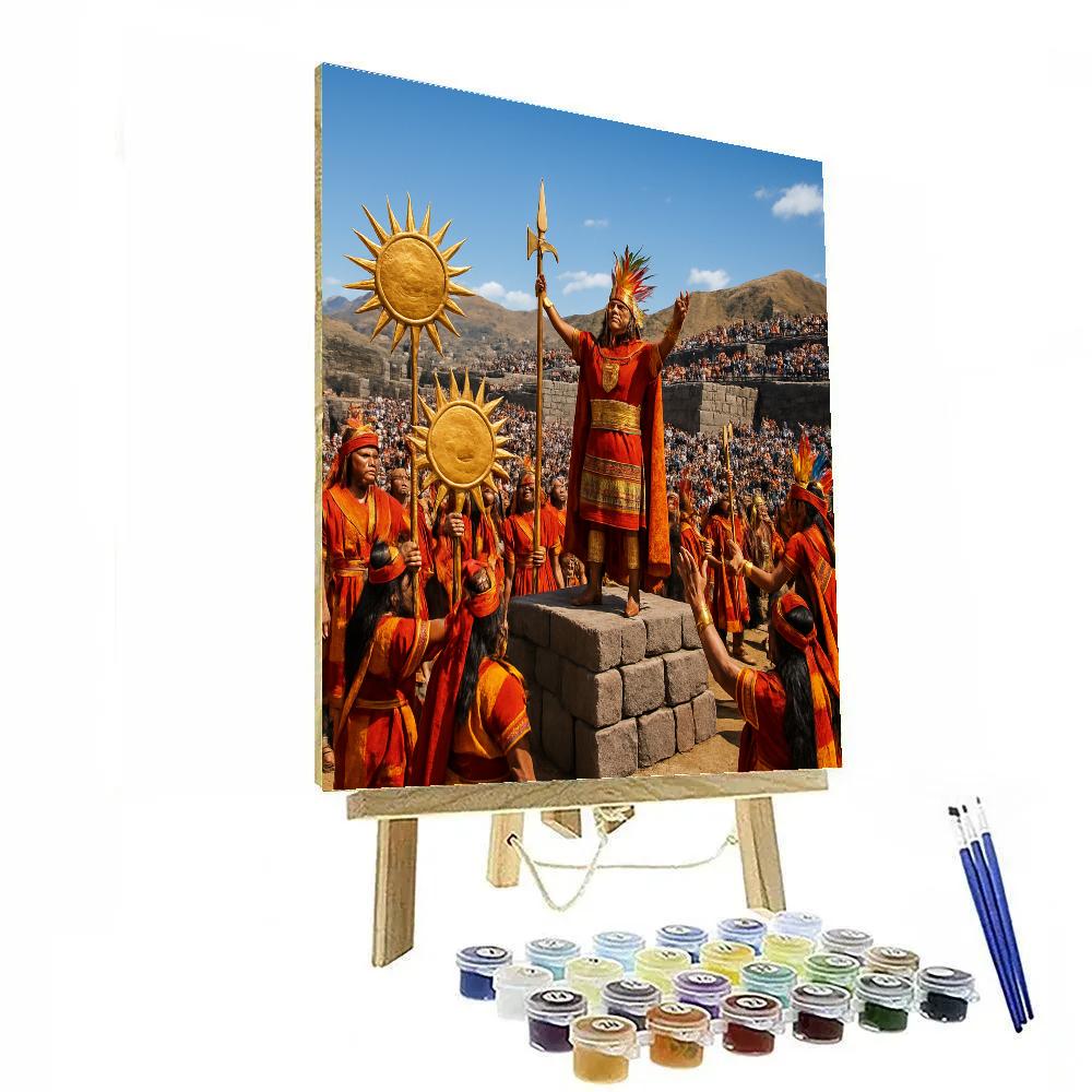 Inti Raymi Sun Festival At Sacsayhuamán Peru paint by numbers