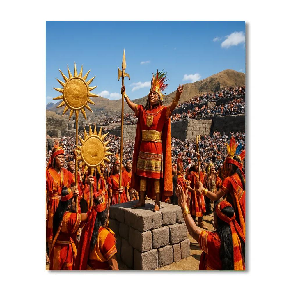 Inti Raymi Sun Festival At Sacsayhuamán Peru paint by numbers