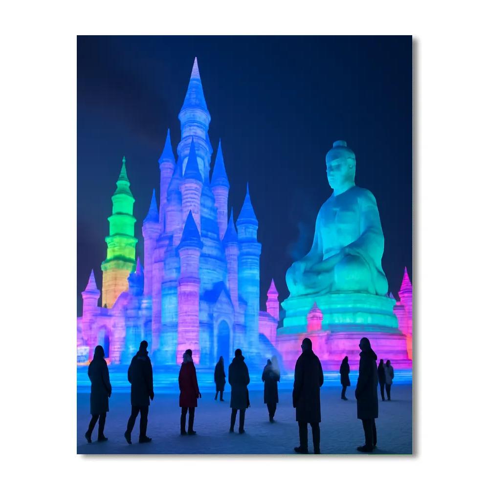 Harbin Ice And Snow Festival Sculpture Display Paint by numbers kits