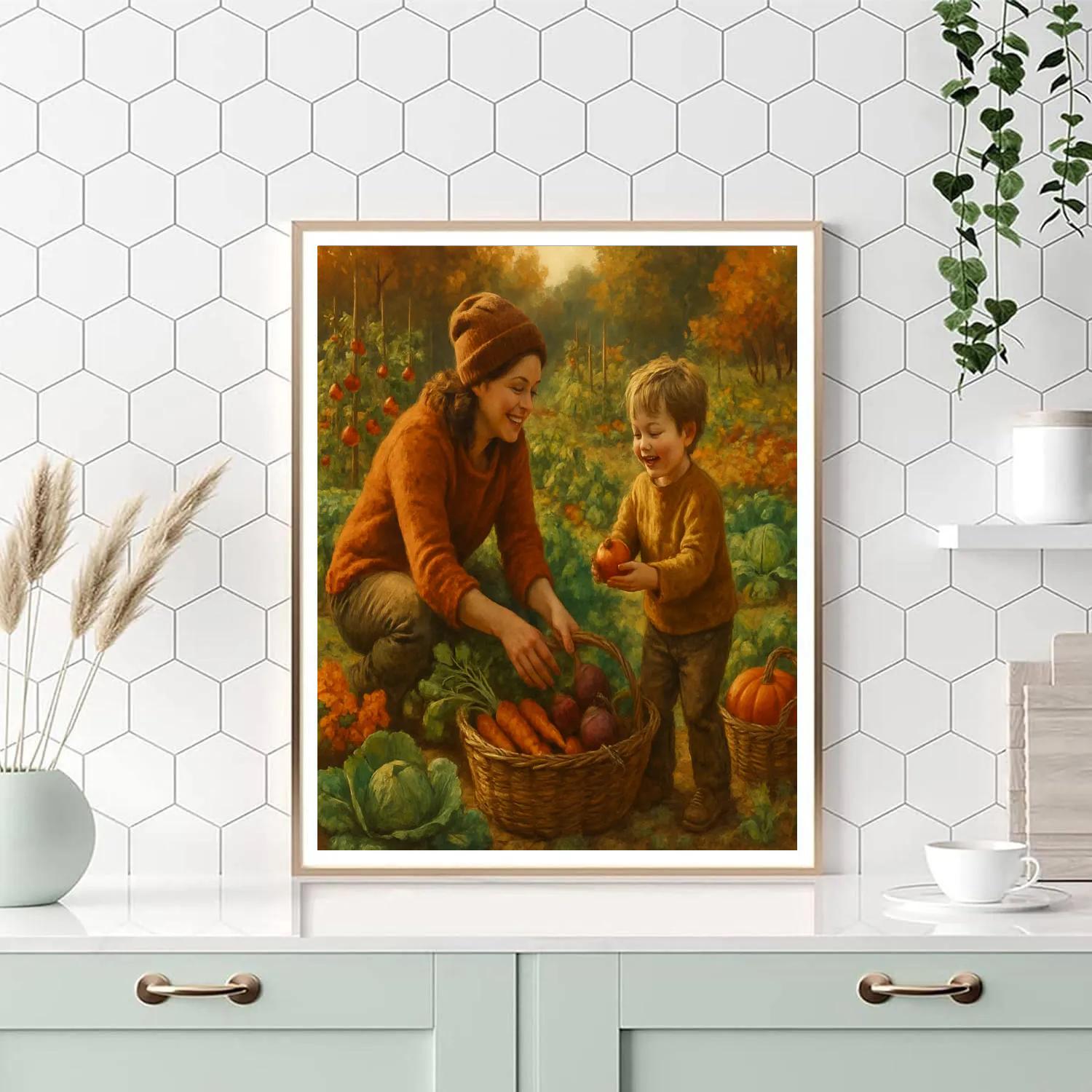 Shared Garden Harvest Moments paint by numbers