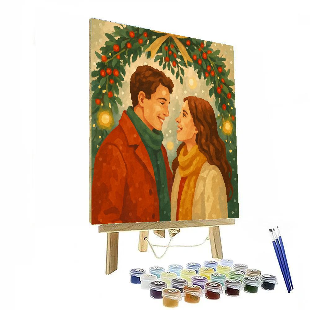 Midnight Mistletoe Magic Paint by numbers art