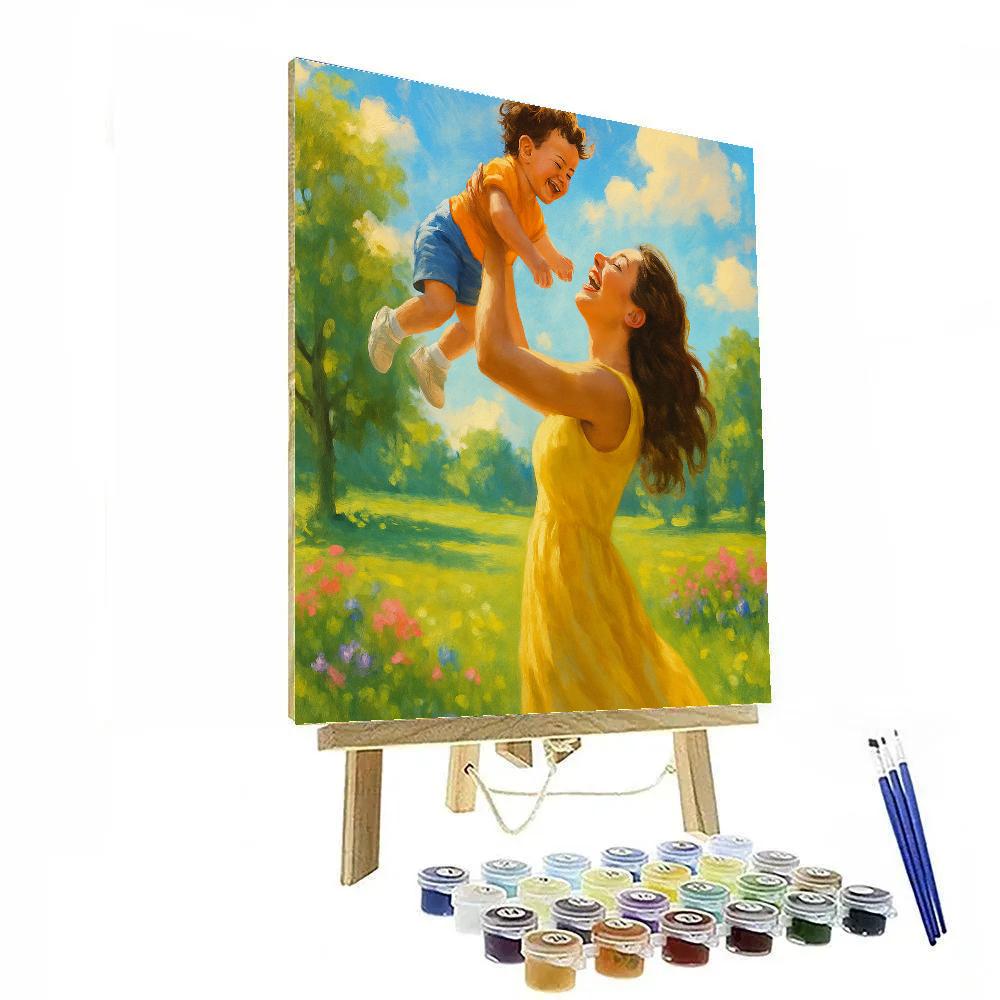 Sunshine And Laughter Motherhood Moment paint by color