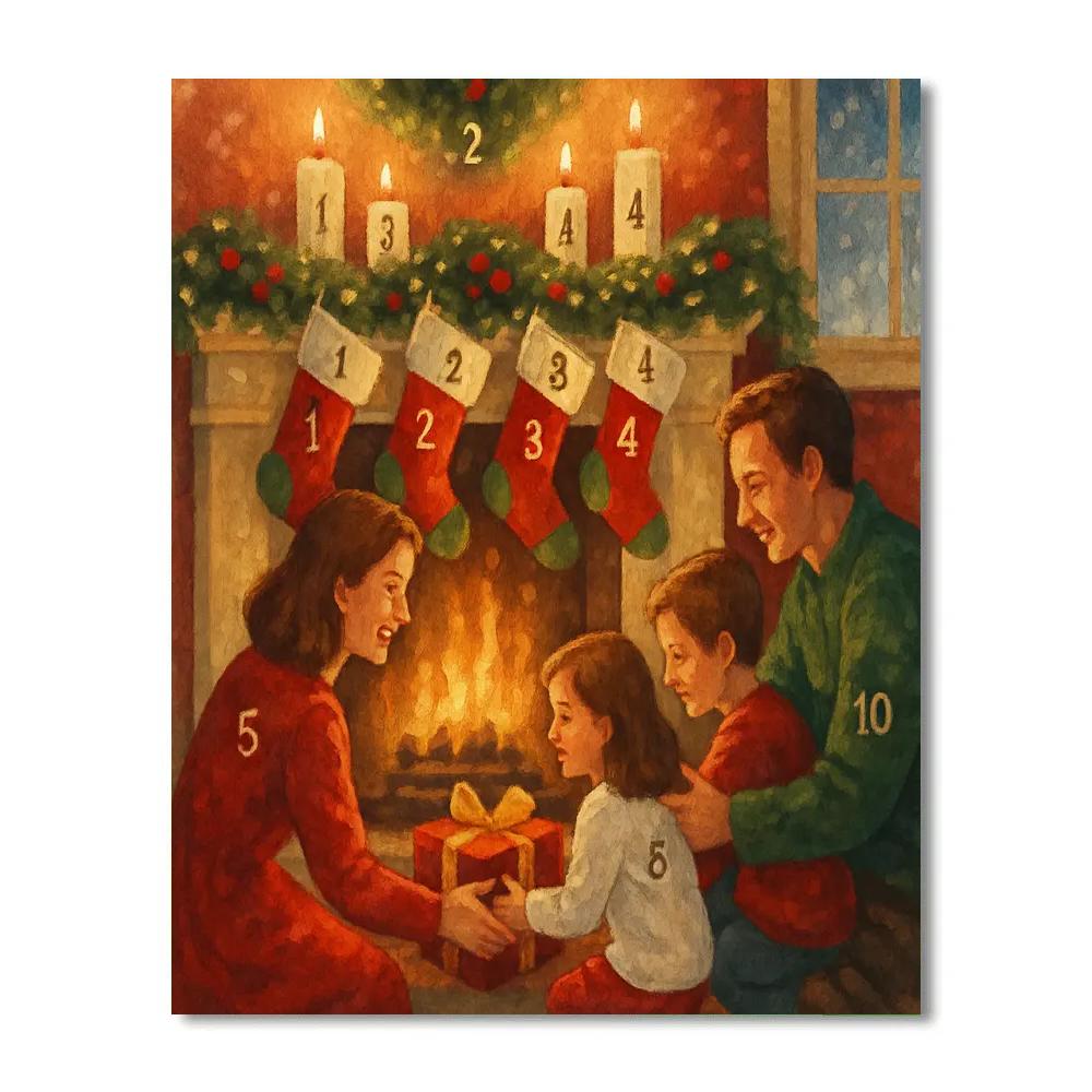 Midnight Stockings Numbered painting kits