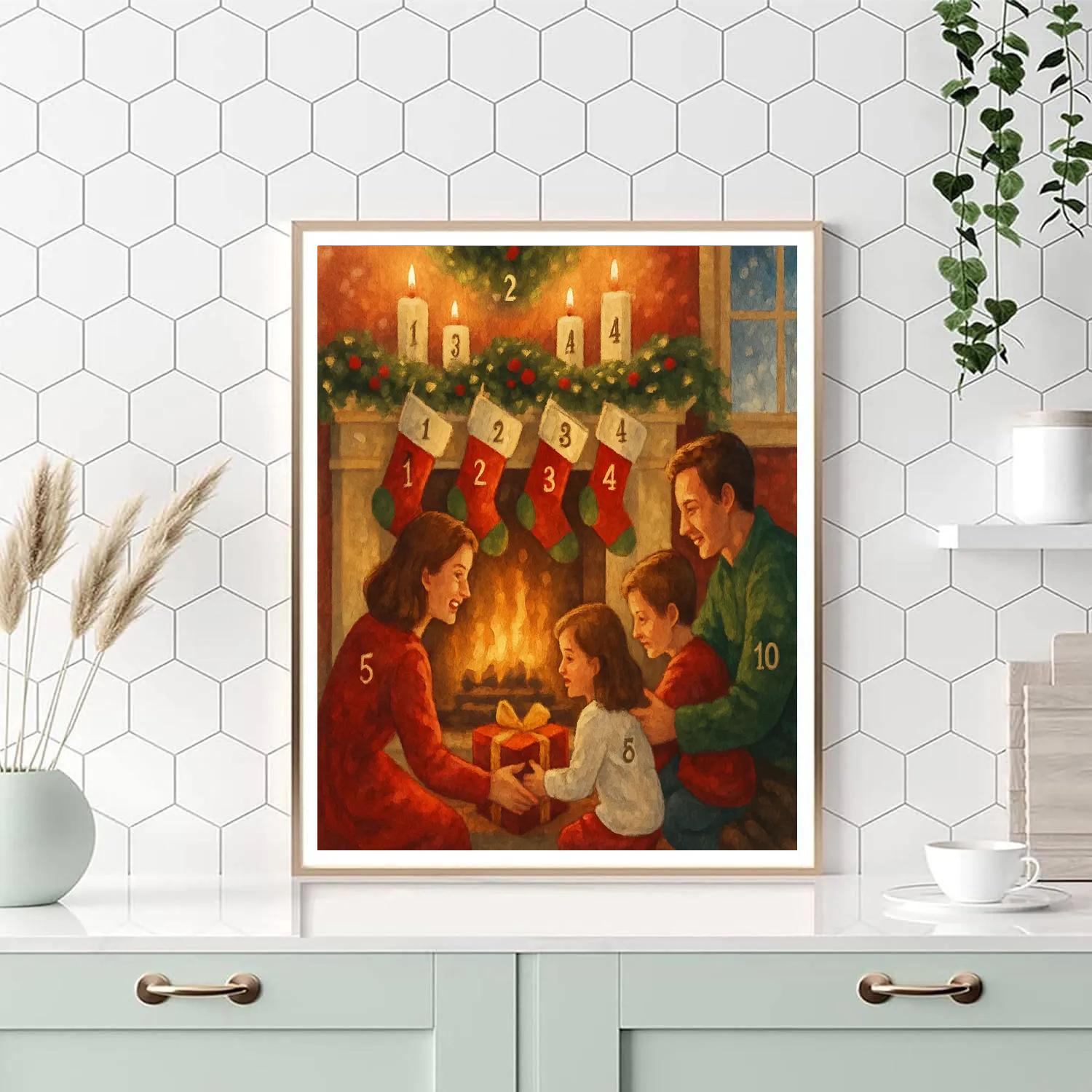 Midnight Stockings Numbered painting kits