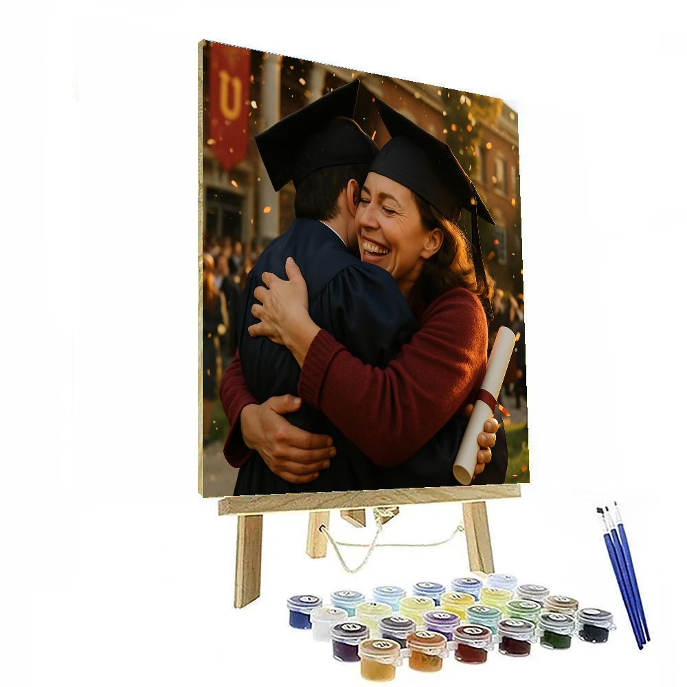 Graduation Day Proud Embrace paint by number