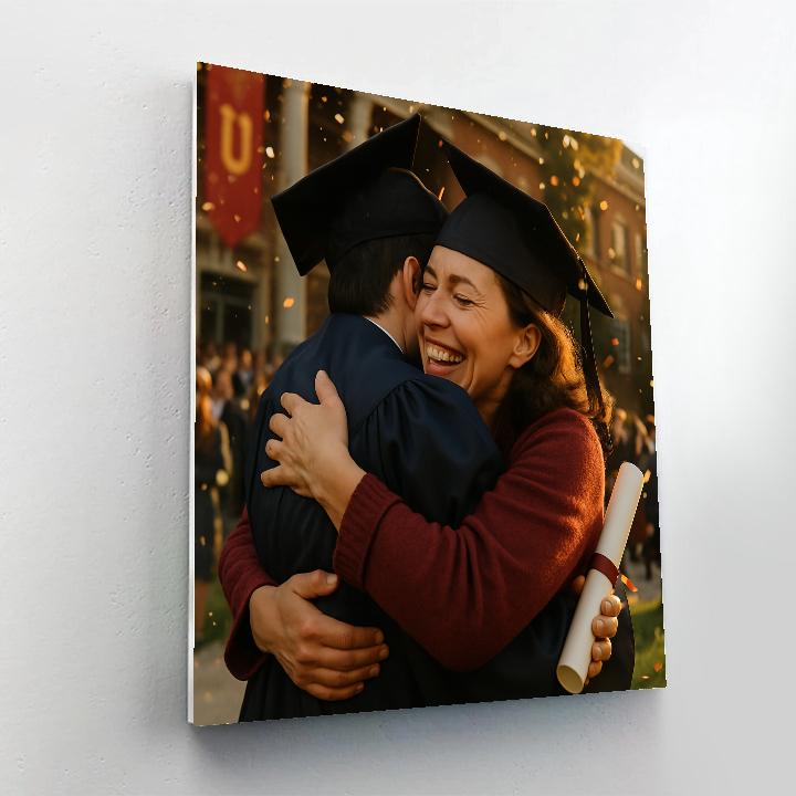 Graduation Day Proud Embrace paint by number