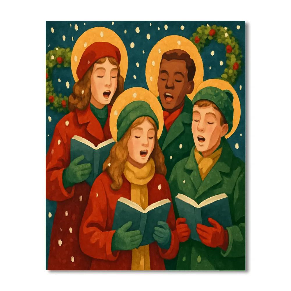 Snowflake Choir Numbered painting kits