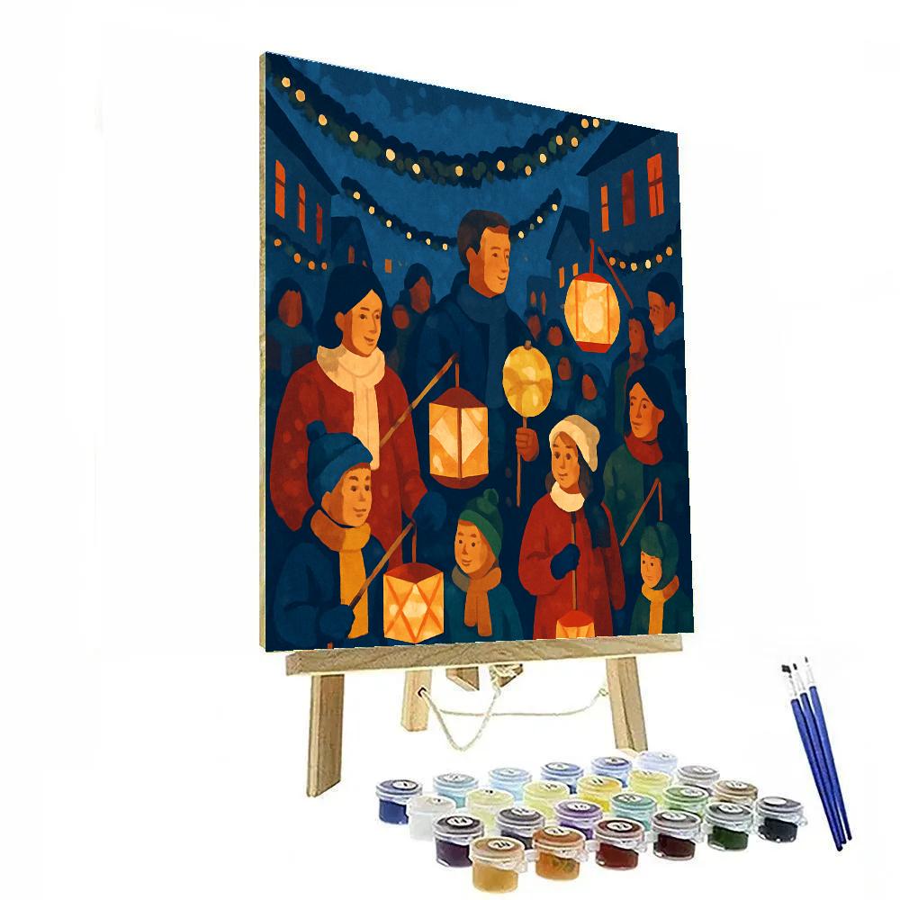 Lantern Parade paint by number