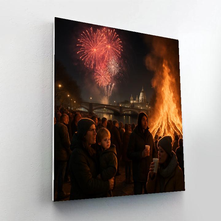 Bonfire Night Thames Gathering paint by numbers