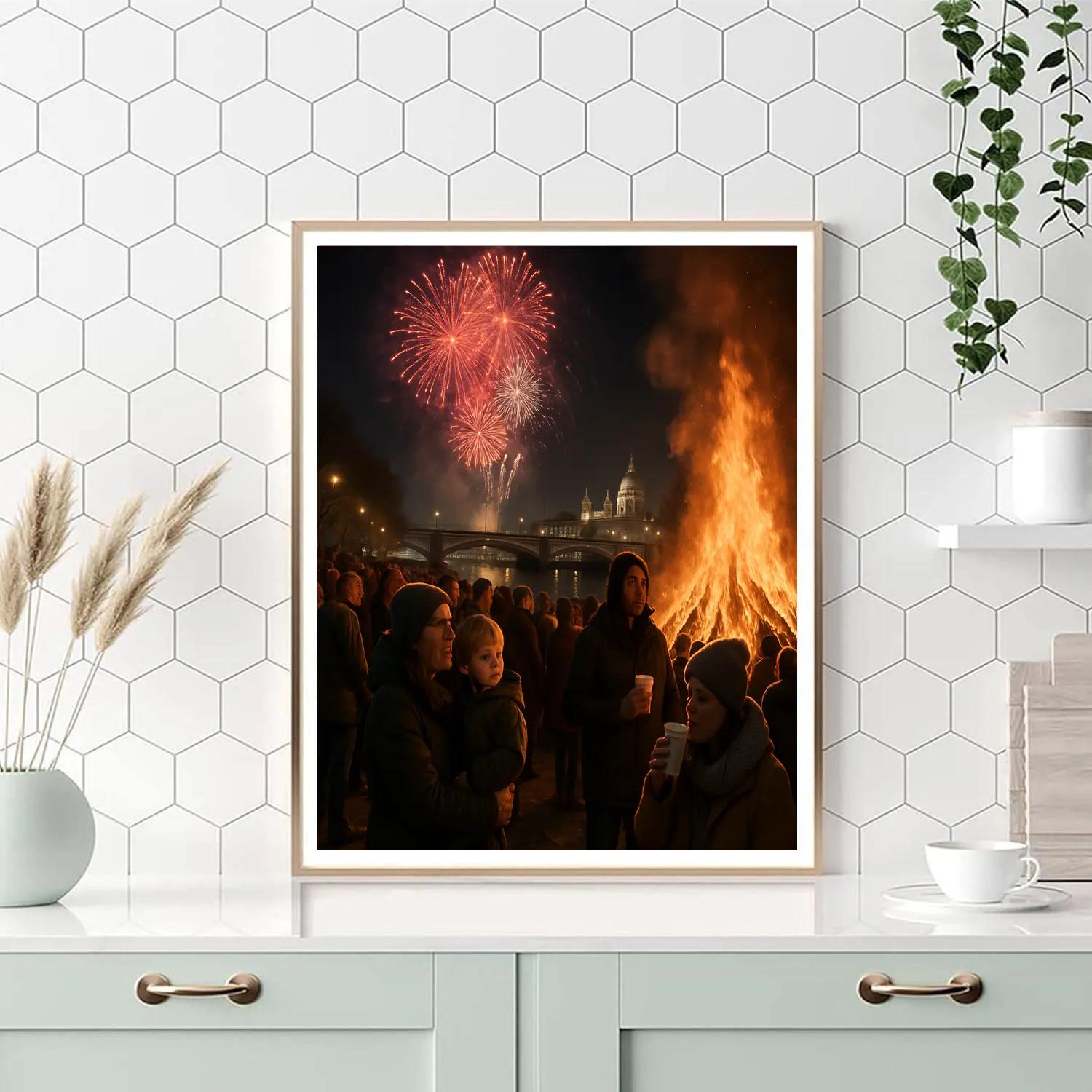 Bonfire Night Thames Gathering paint by numbers