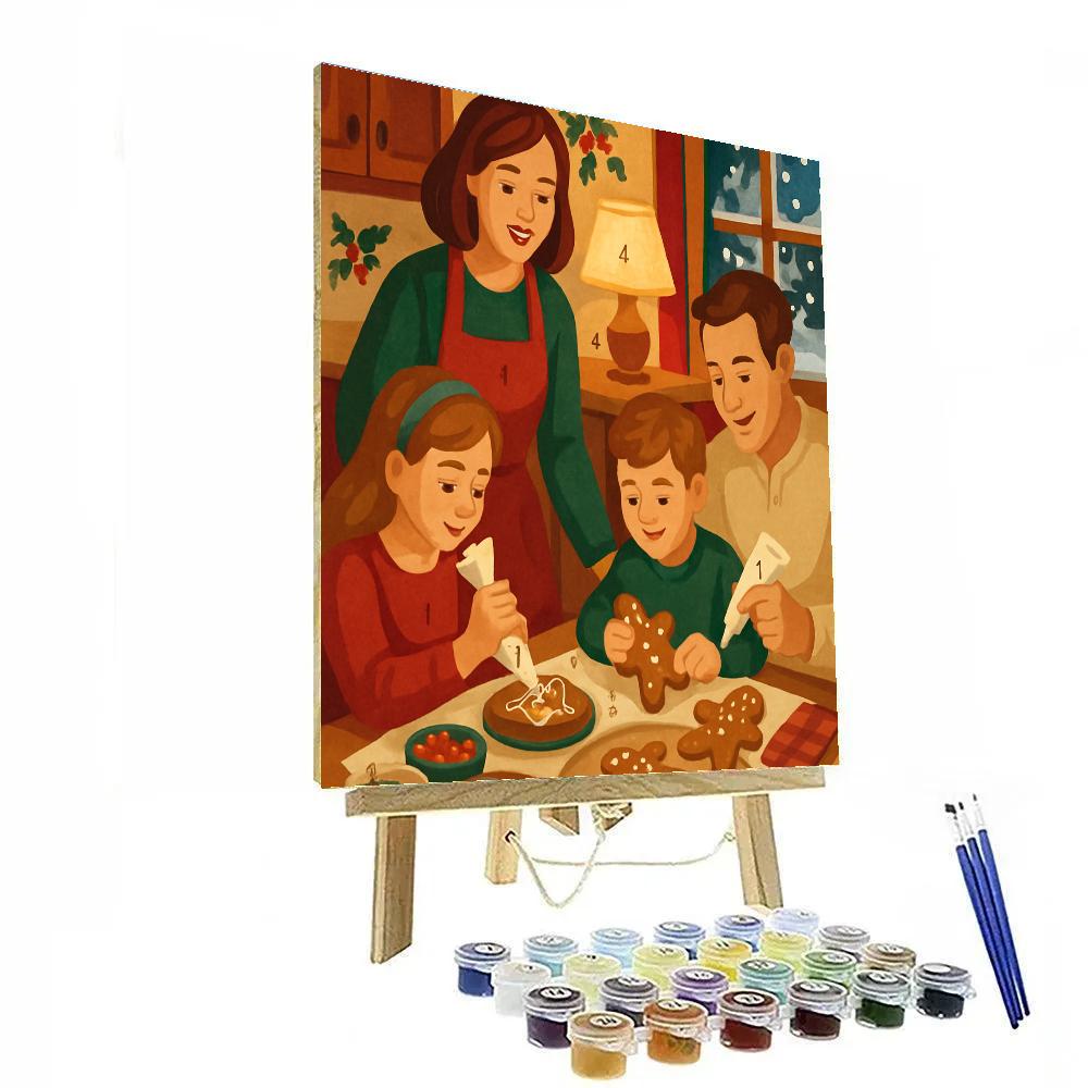 Gingerbread Table Number painting