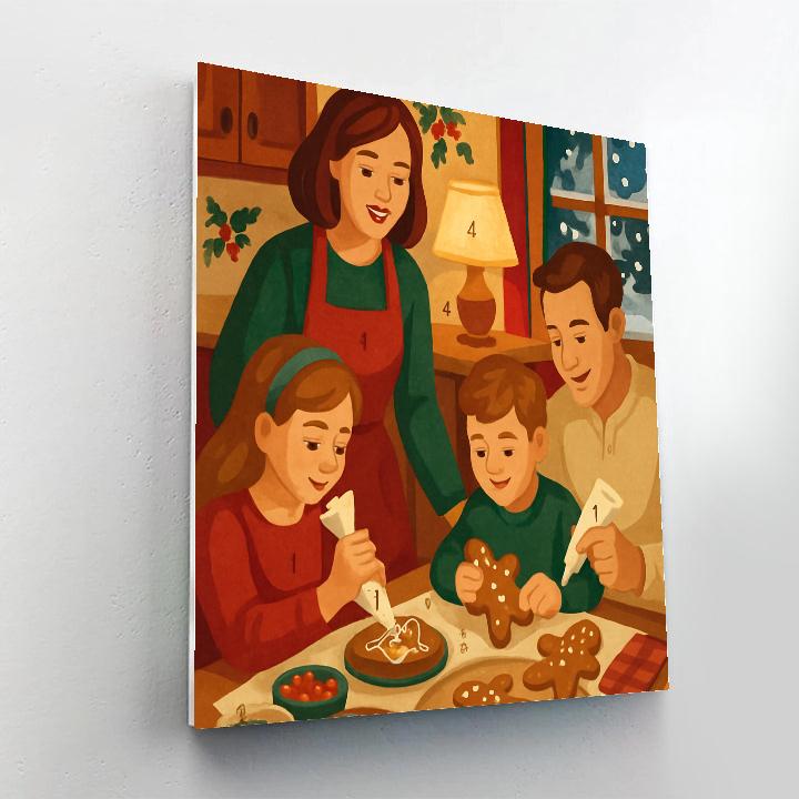 Gingerbread Table Number painting