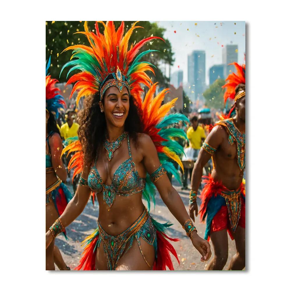 Trinidad Carnival Panorama Paint by numbers kits