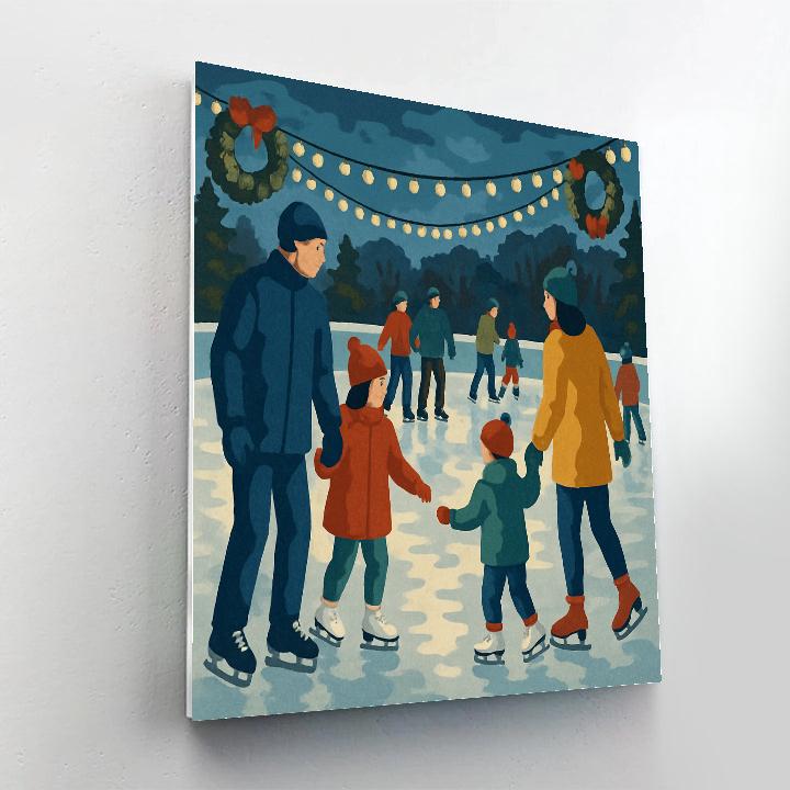 Skating Under Garlands Number painting