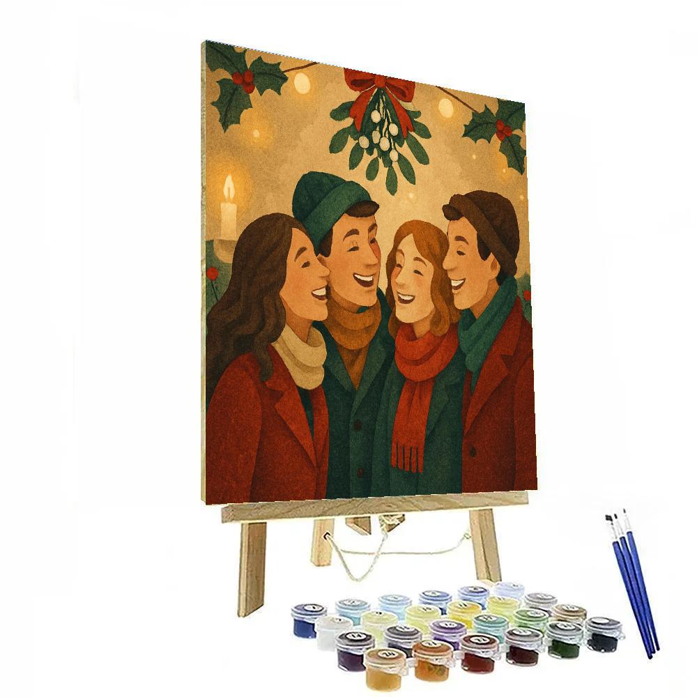 Mistletoe Mingle Number painting