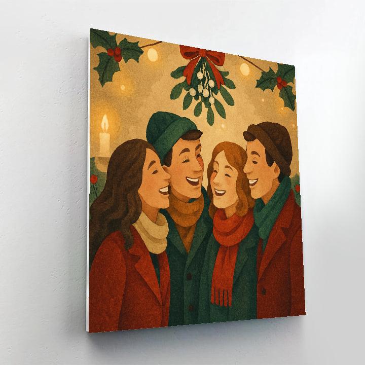 Mistletoe Mingle Number painting