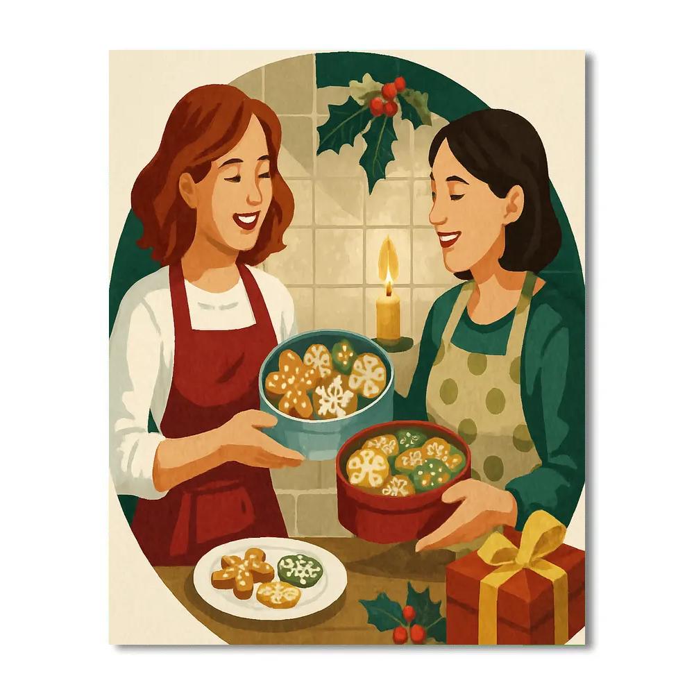 Cookie Swap Circle Numbered painting kits