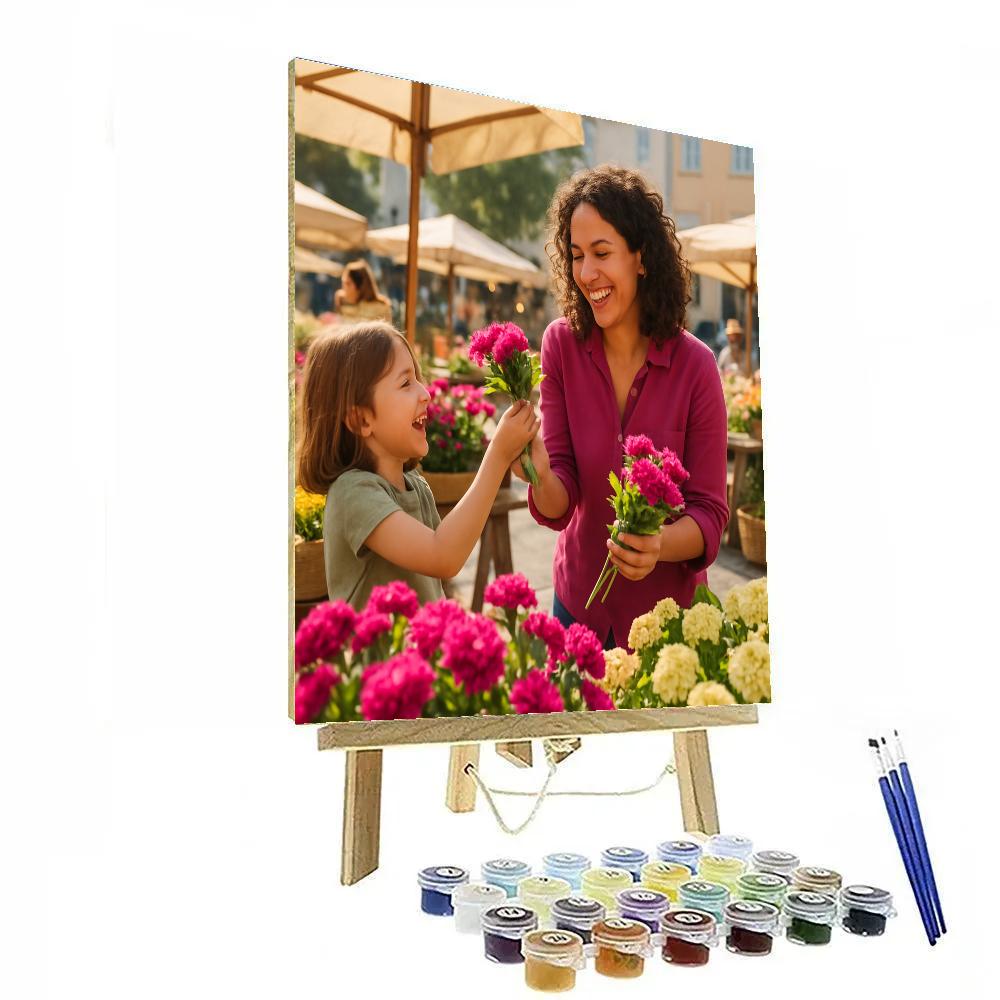 Market Morning Flower Exchange Paint by numbers kits