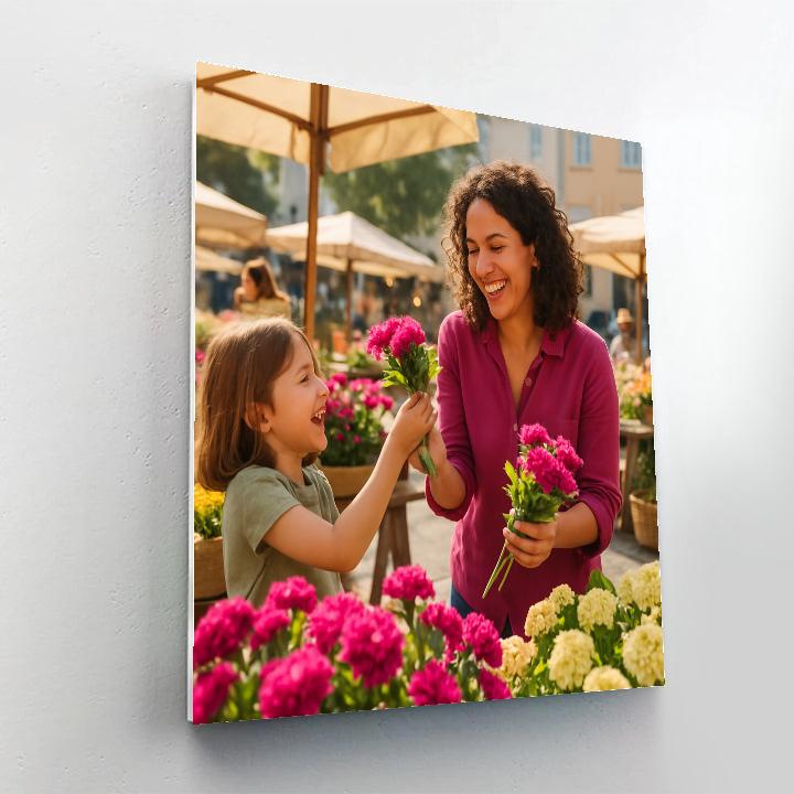 Market Morning Flower Exchange Paint by numbers kits