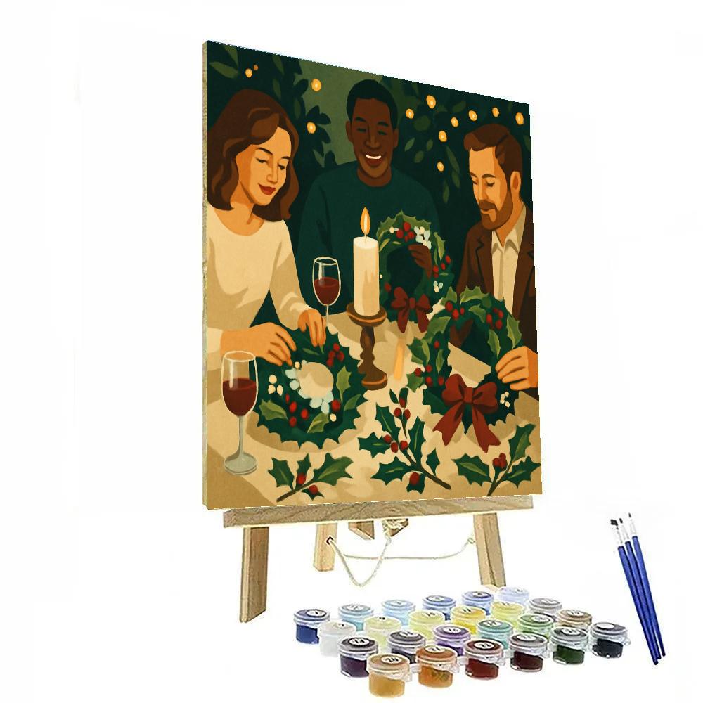 Wreath And Wine Numbered painting kits