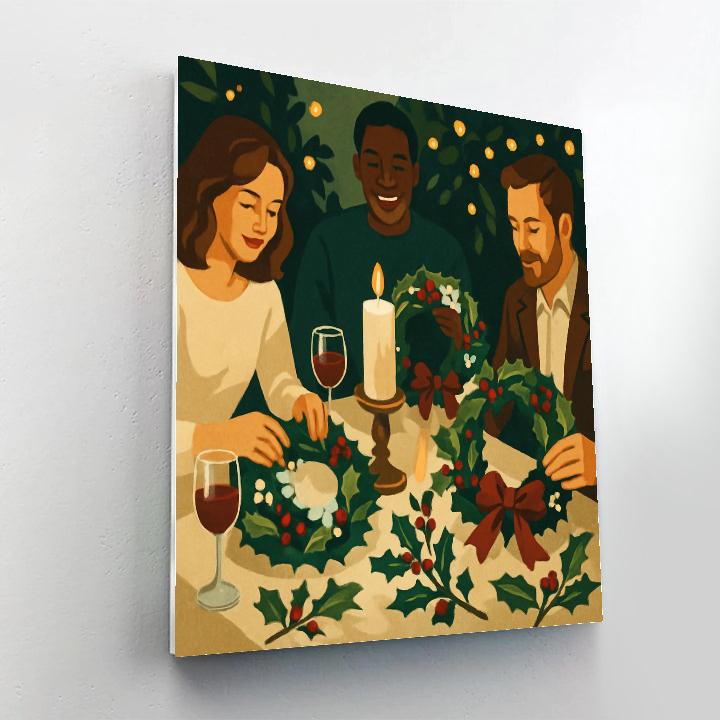 Wreath And Wine Numbered painting kits
