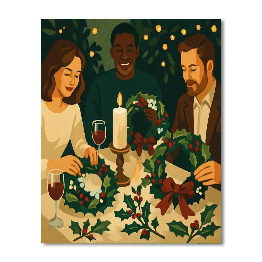 Wreath And Wine Numbered painting kits