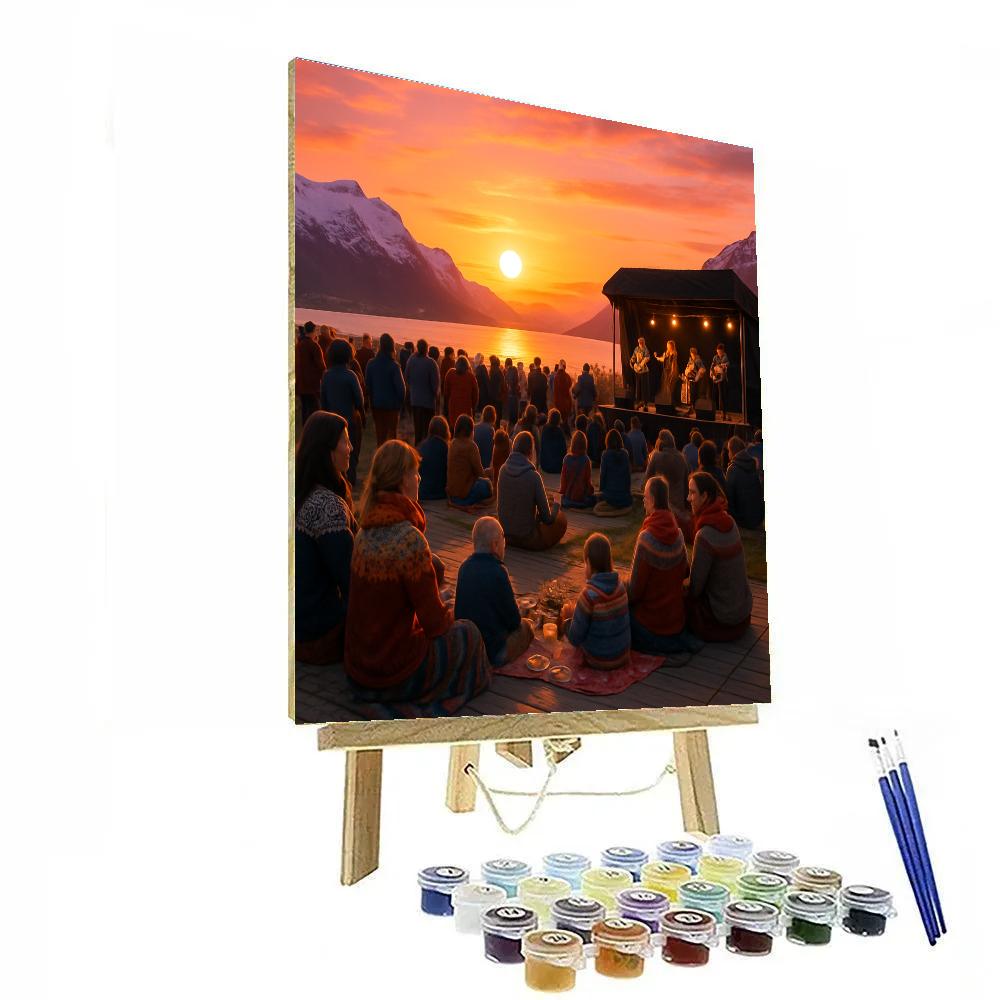 Midnight Sun Festival In Tromso Norway Paint by numbers kits