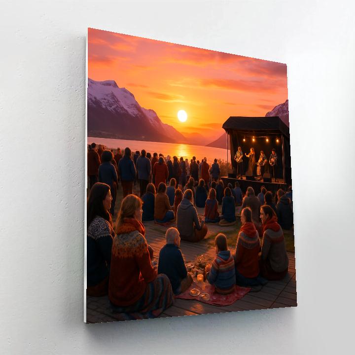 Midnight Sun Festival In Tromso Norway Paint by numbers kits