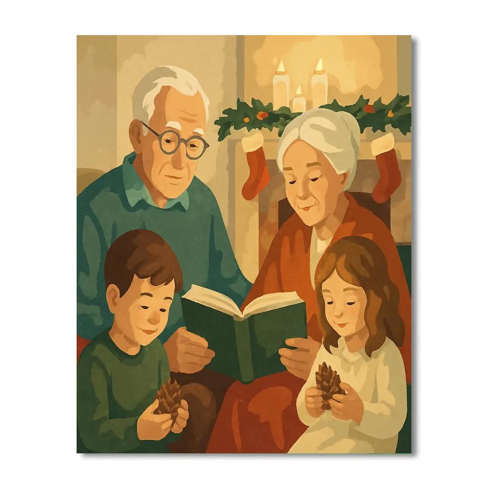 Pinecone Storytime Number painting