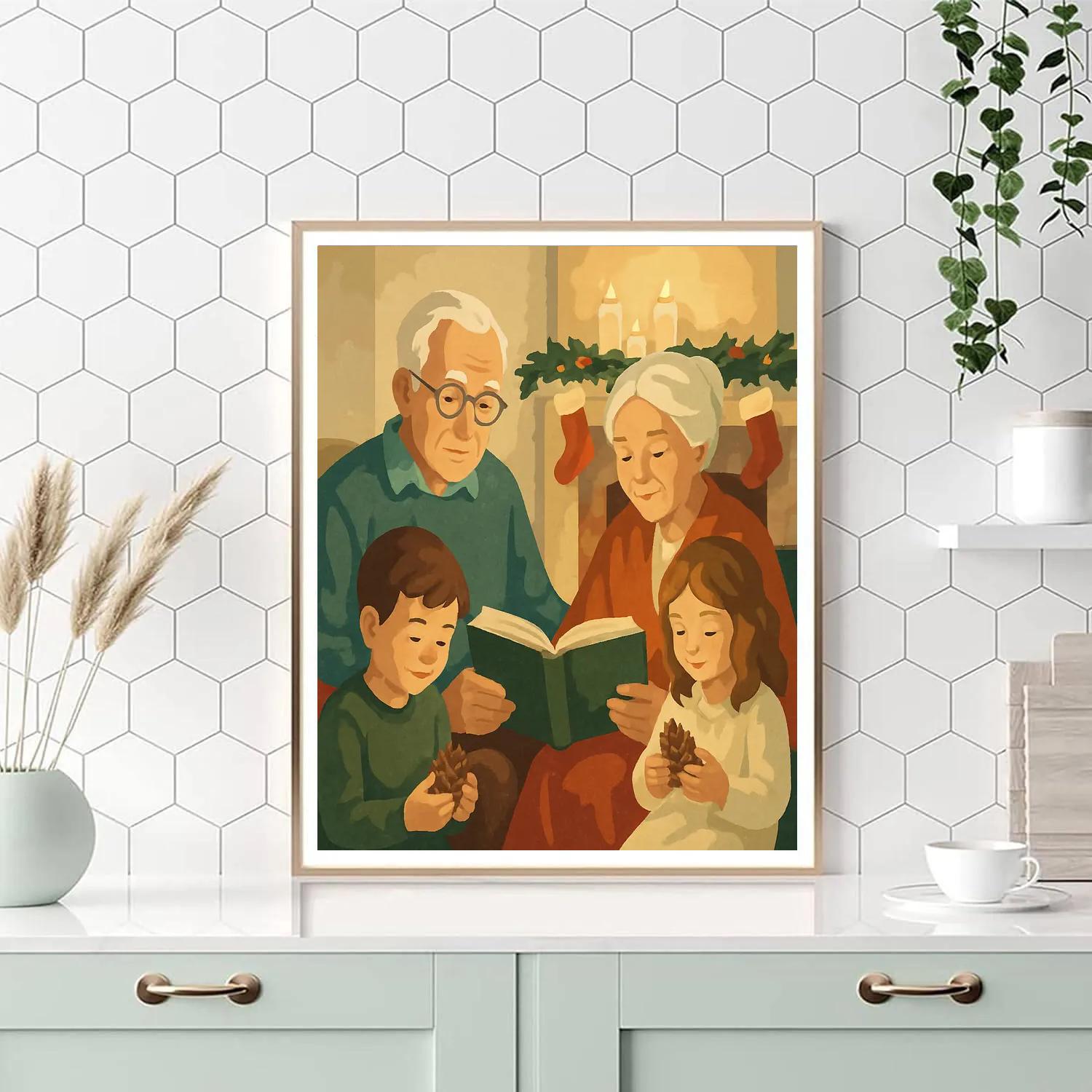 Pinecone Storytime Number painting