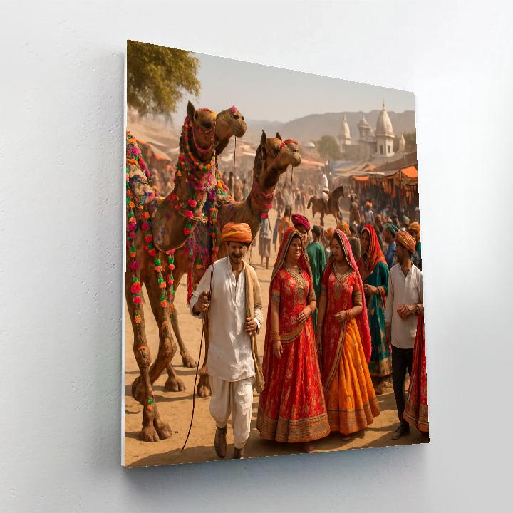 Pushkar Camel Fair Rajasthan India Painting by numbers kit