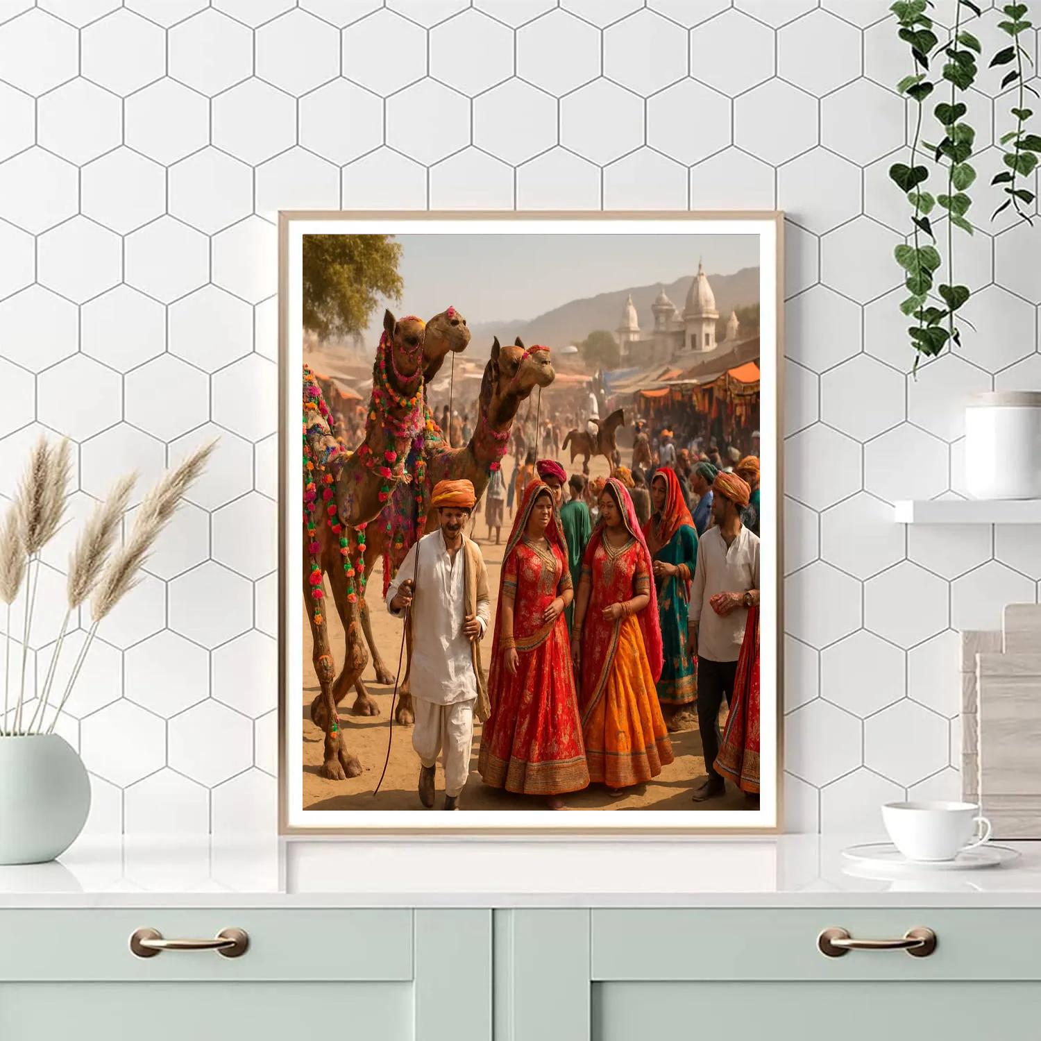 Pushkar Camel Fair Rajasthan India Painting by numbers kit