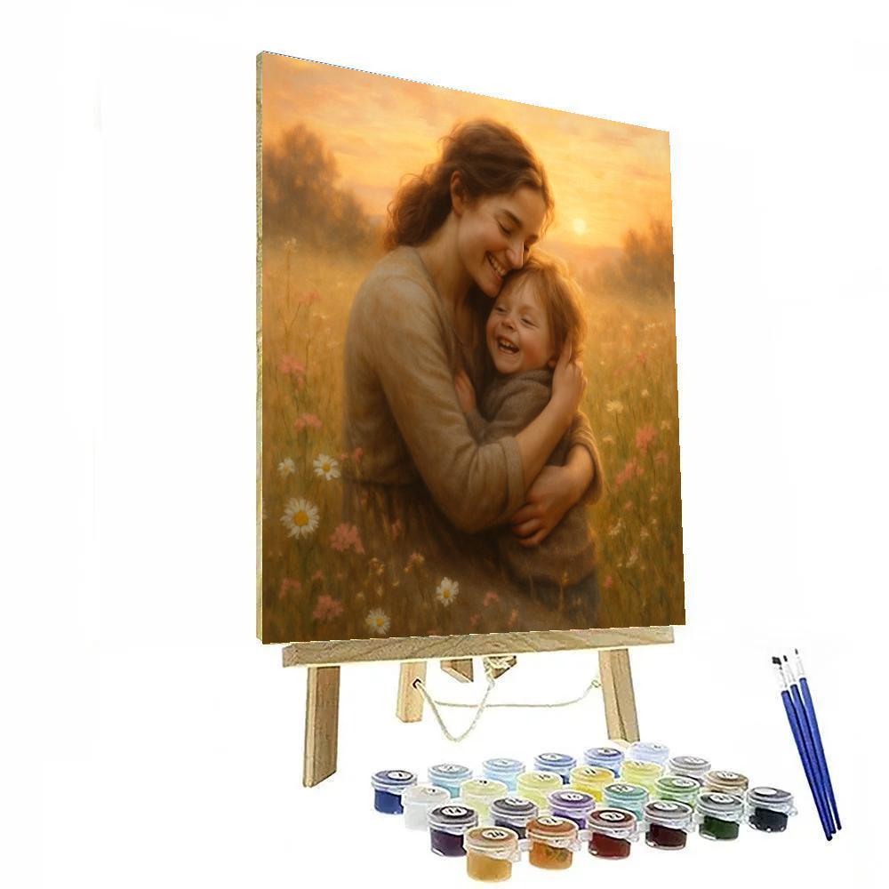 Sunrise Embrace In A Meadow Numbered painting kits