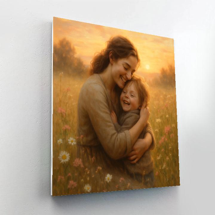Sunrise Embrace In A Meadow Numbered painting kits