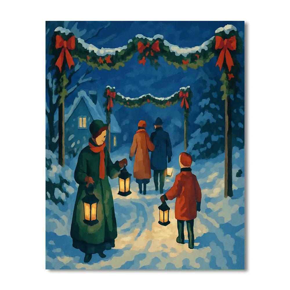 Lanterns On The Lane Paint by numbers kits