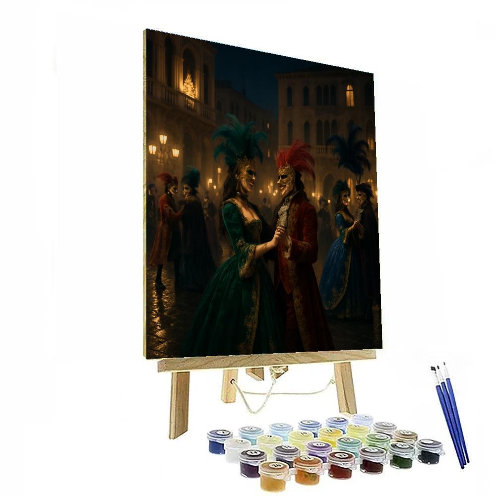 Venetian Carnival Masquerade Night Painting by numbers kit