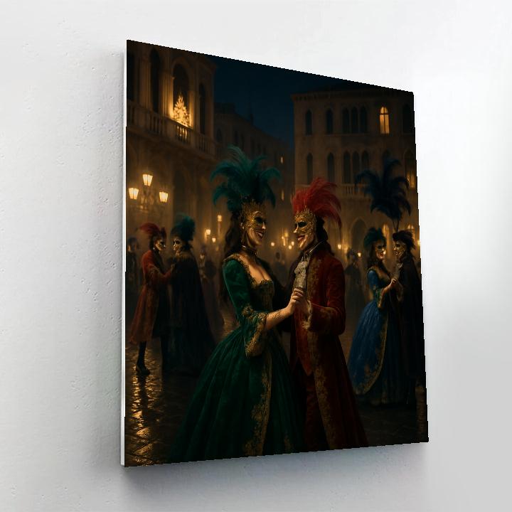 Venetian Carnival Masquerade Night Painting by numbers kit