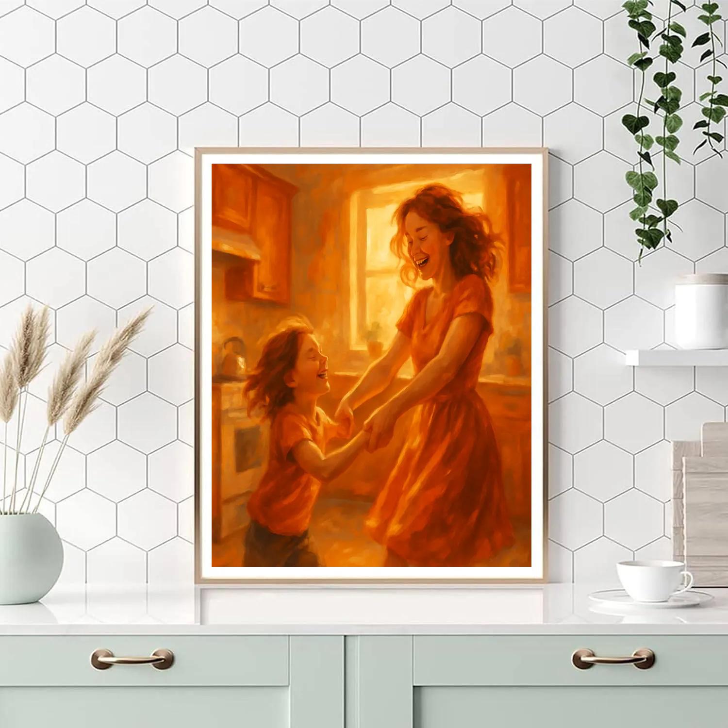 Joyful Kitchen Dance Together painting number kit