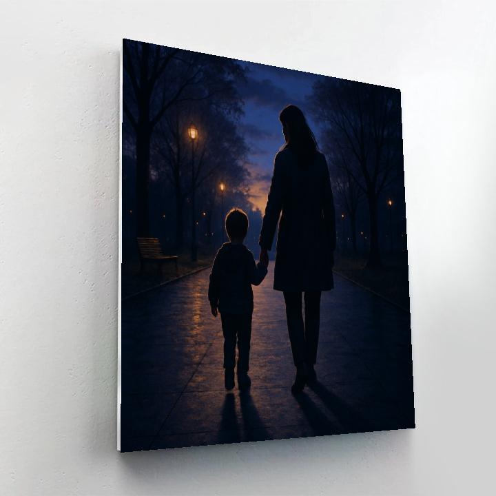 Protective Shadow At Twilight Paint by numbers art