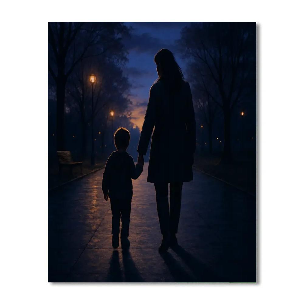 Protective Shadow At Twilight Paint by numbers art