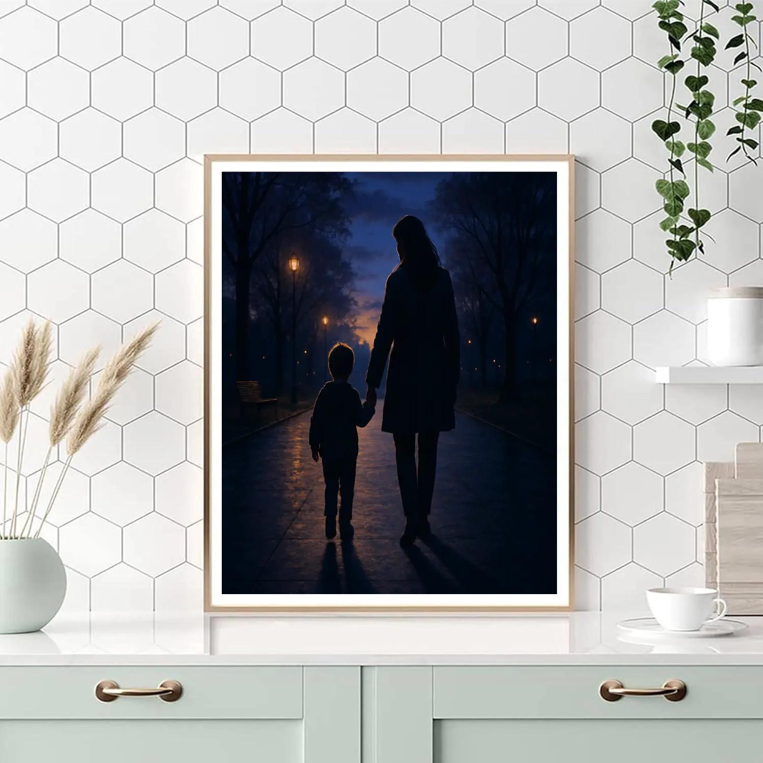 Protective Shadow At Twilight Paint by numbers art