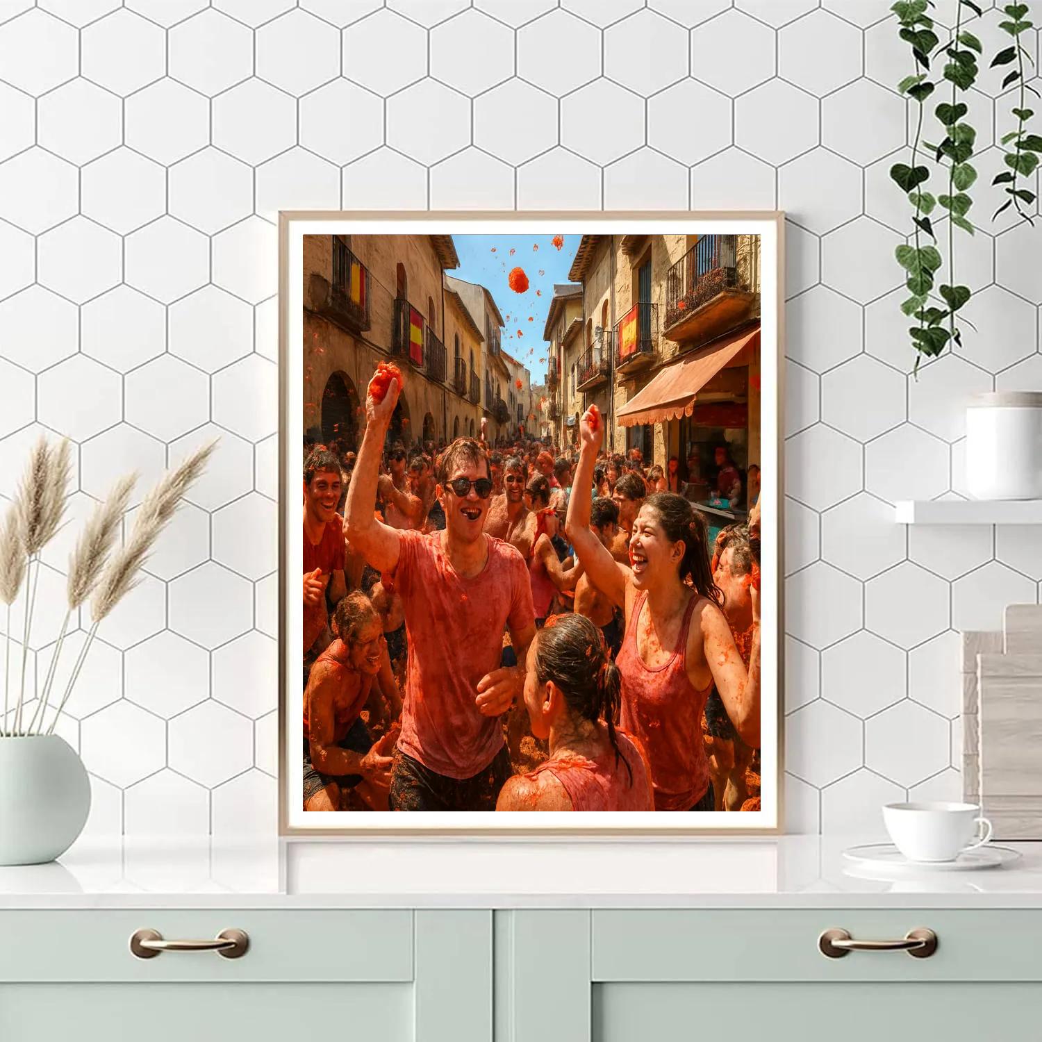 La Tomatina Festival Spain Paint by numbers kits